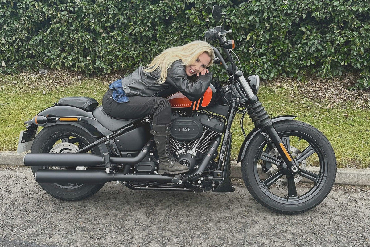 Roadskin meets Wales s first lady of Harley Davidson motorcycles