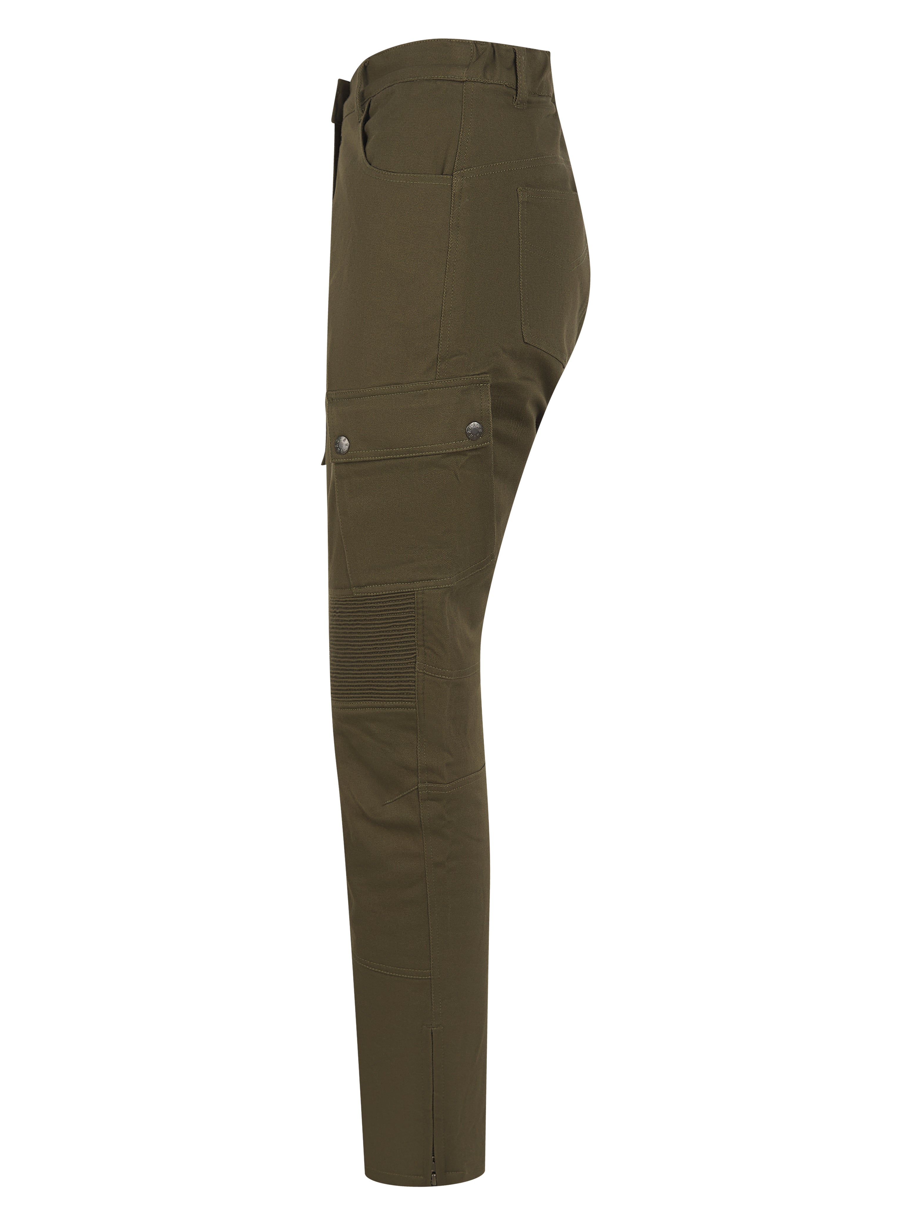 AAA-Rated Ladies' Motorcycle Cargo Trousers – Olive Green