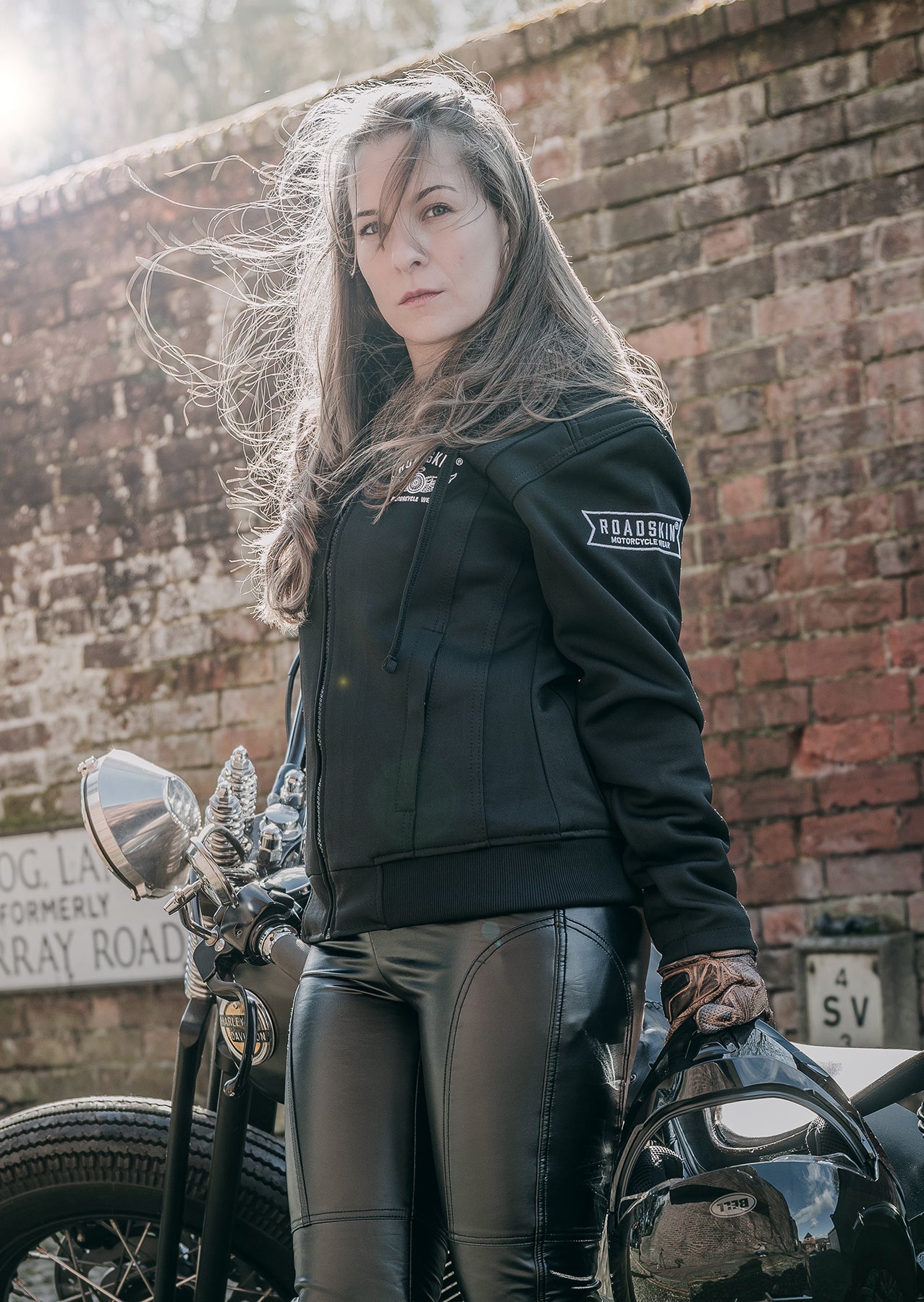 Ladies' AA-Rated Armoured Motorcycle Hoodie - Easyrider II