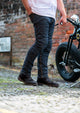 Taranis Elite AAA-rated single-layer motorcycle jeans in dark indigo blue - Roadskin®