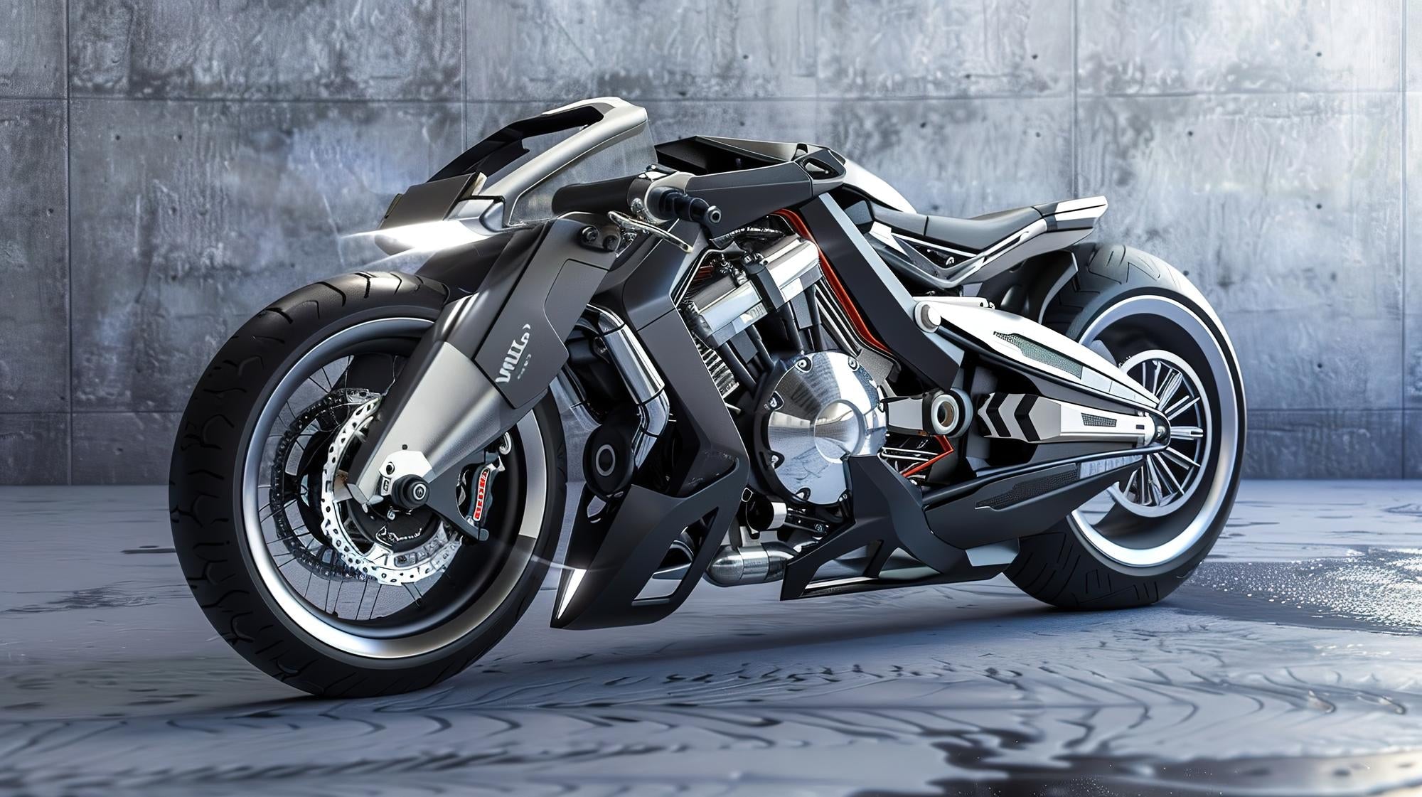 Future of AI transforming motorcycles concept image