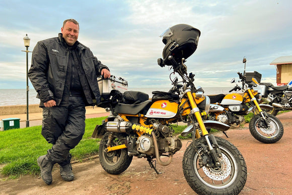 What drives a man to ride a Monkey bike around the UK? - Roadskin®