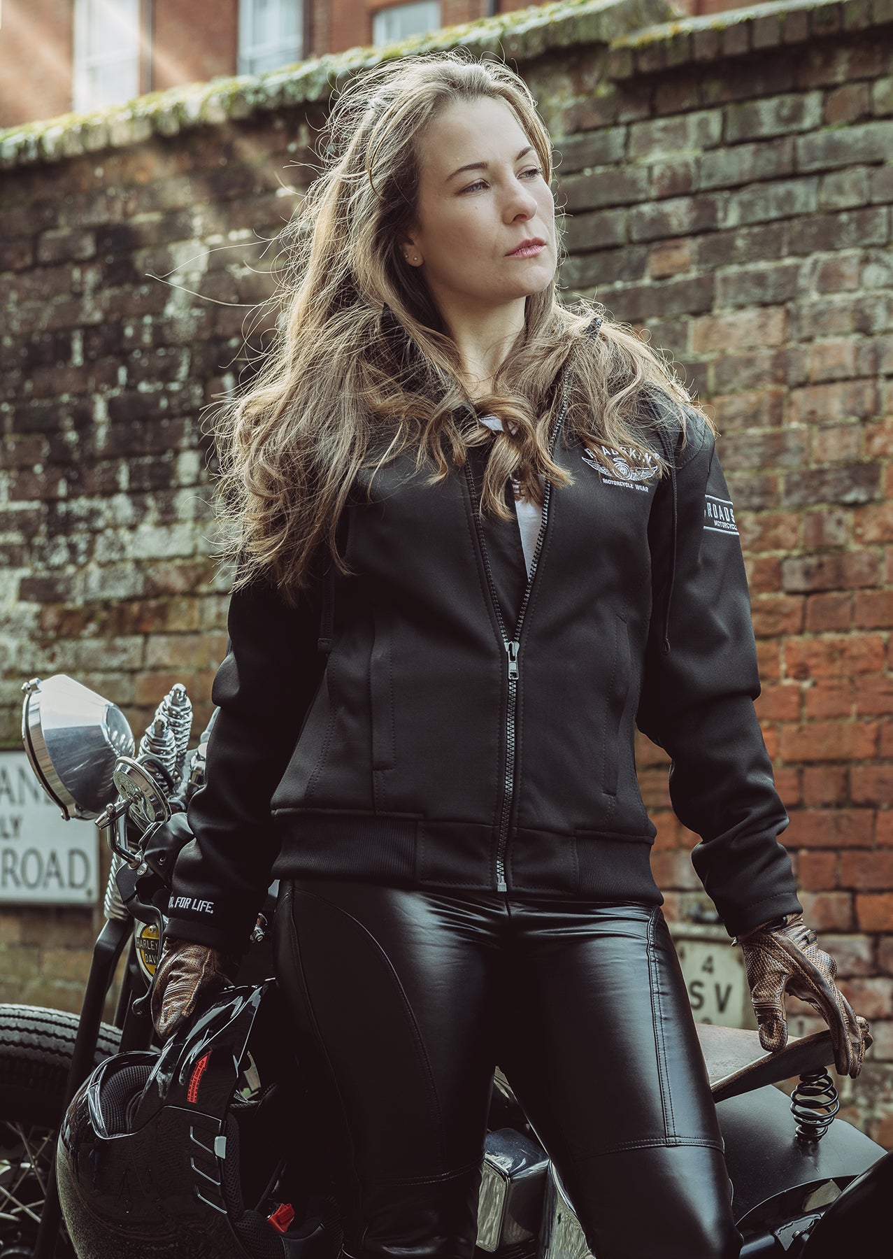 Ladies' AA-Rated Armoured Motorcycle Hoodie - Easyrider II
