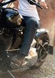 Ladies Taranis Elite AAA-rated single-layer motorcycle jeans in Indigo - Roadskin®