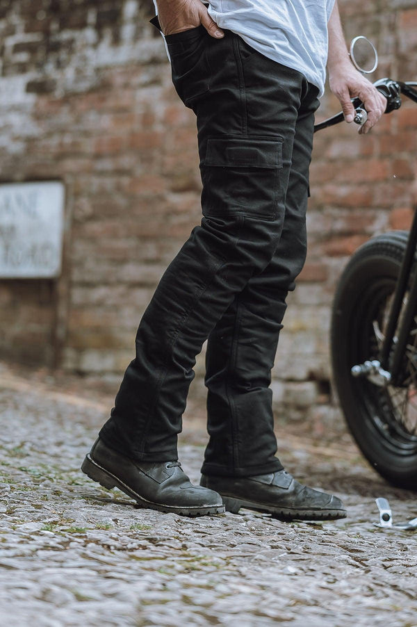 Roadskin AA-rated Cargo Motorcycle Trousers - Black - Roadskin®
