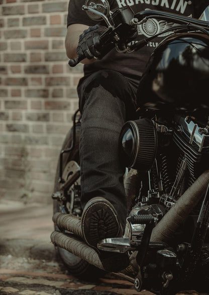 Taranis Elite AAA-rated single-layer motorcycle jeans in black