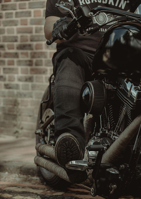 Taranis Elite AAA-rated single-layer motorcycle jeans in black - Roadskin®