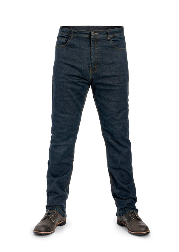Taranis Elite AAA-rated single-layer motorcycle jeans in dark indigo blue - Roadskin®