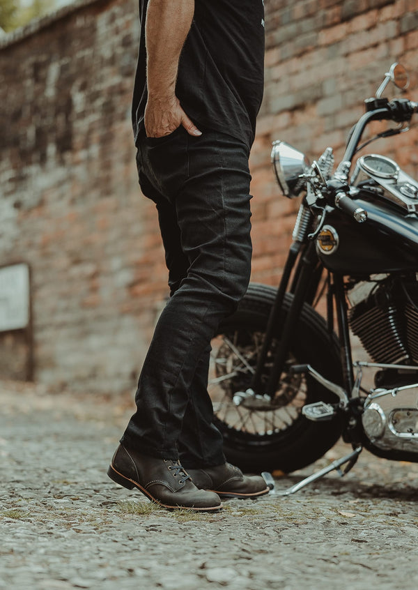 Men's Vintage Classic Leather Pants Motorcycle Motorbike Cargo